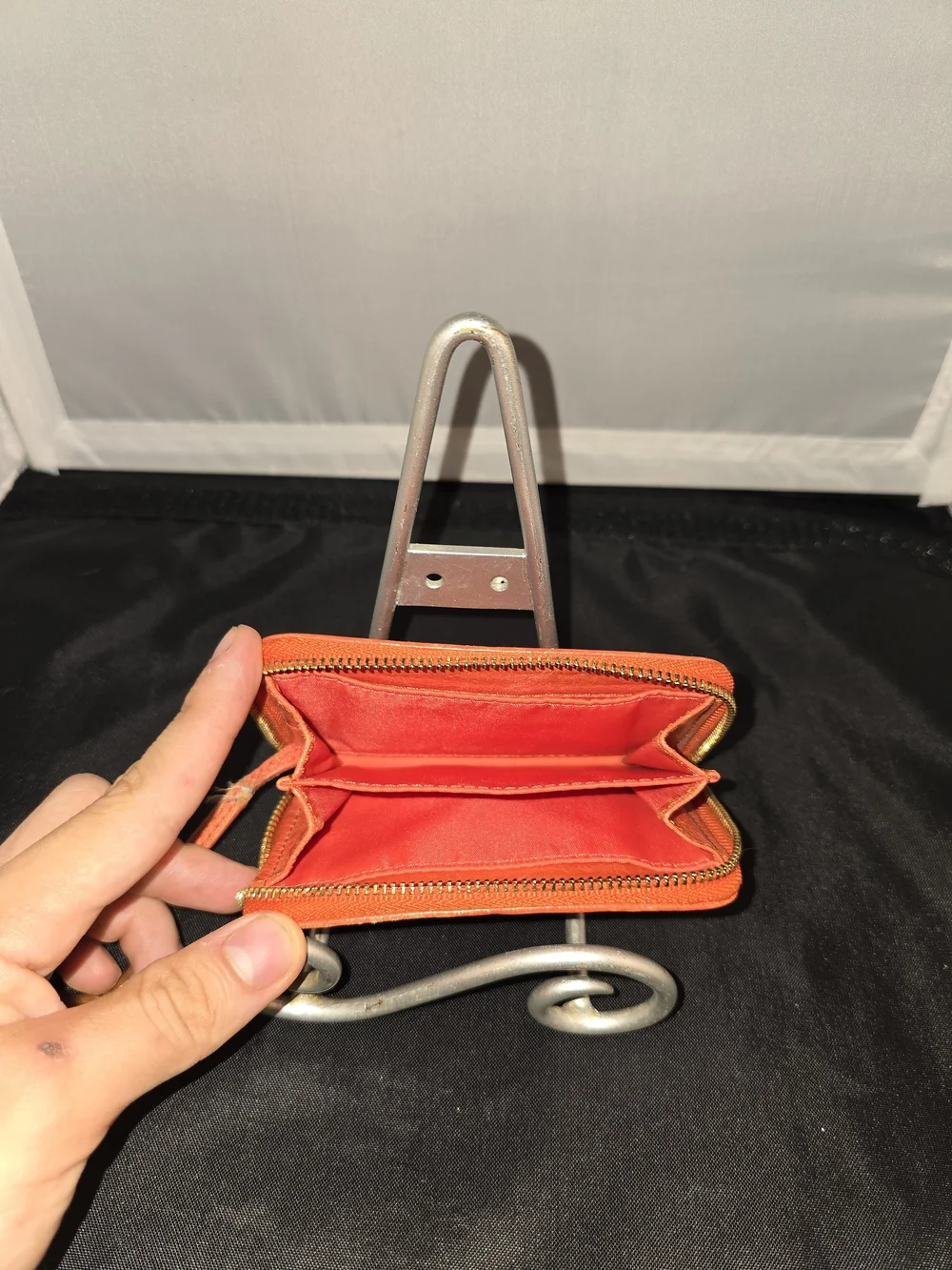 Tory Burch Orange Zip Card Case Keyring